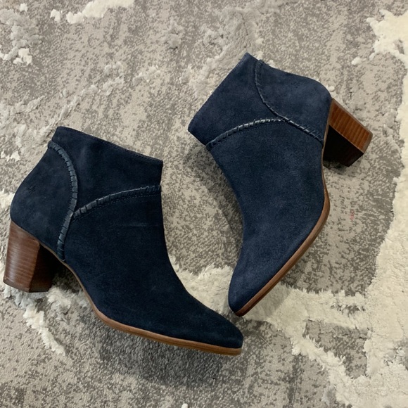 Jack Rogers Navy Blue Suede Booties size 9.5 - Picture 5 of 16